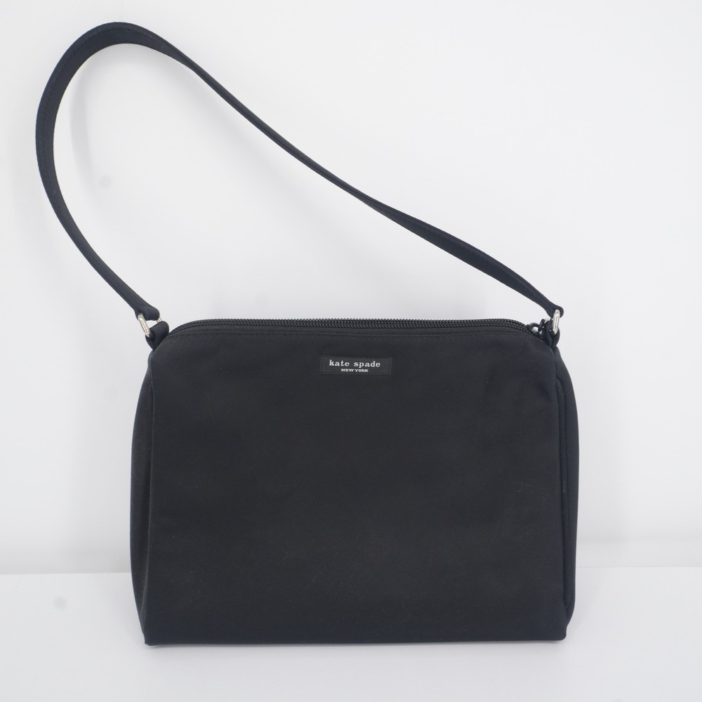 Kate Spade Shoulder Bag Womens Medium Black Nylon Sam Minimalist Y2K Vintage